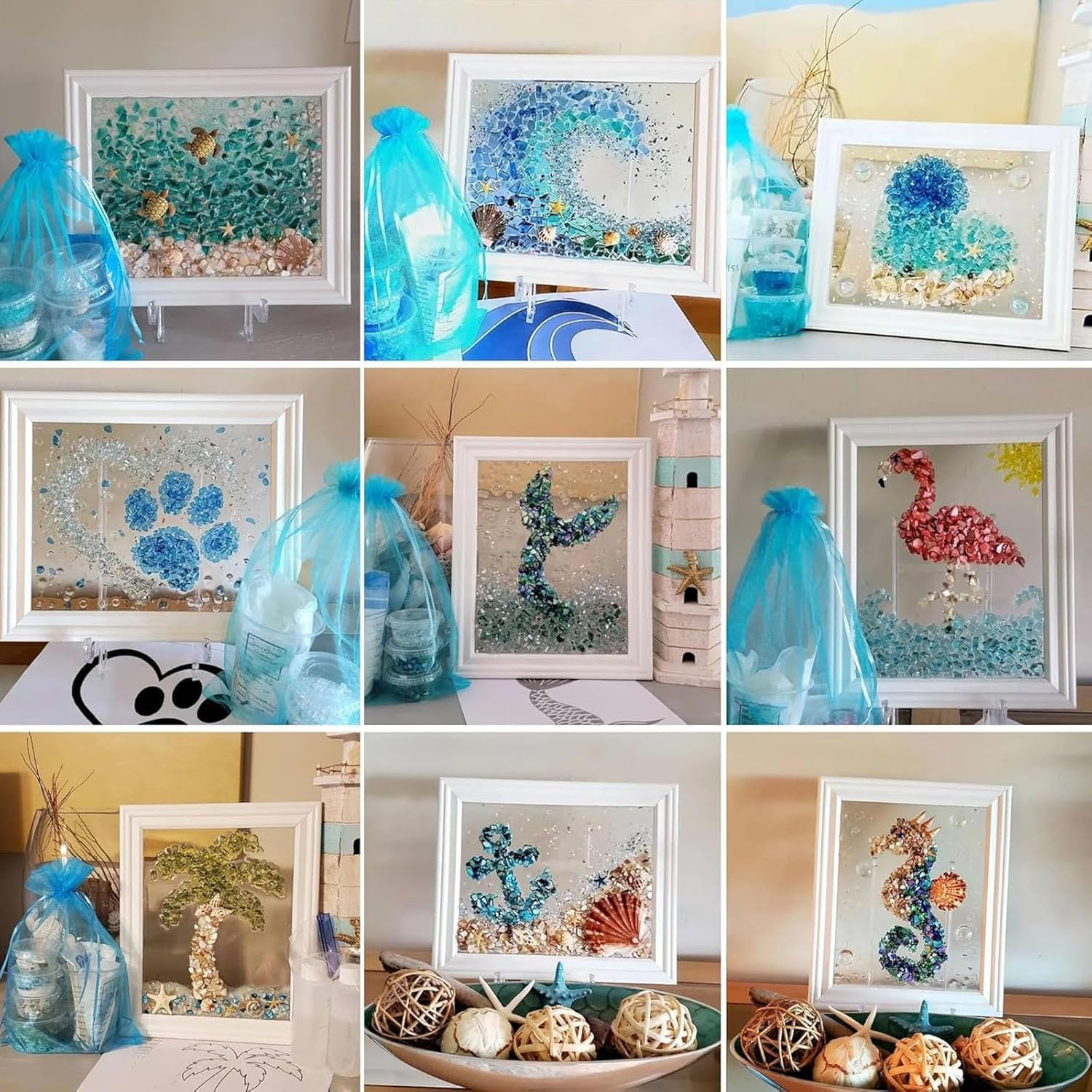 Sea Glass Art Kit, Sea Glass Art Kits for Adults, Resin Art